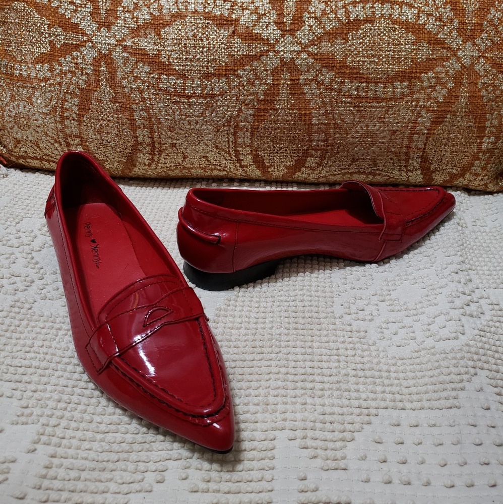 Penny Loves Kenny Red Patent Leather Loafers